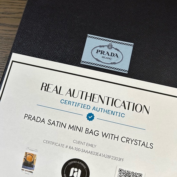 Prada Black Satin Mini Bag With Crystals (full set) - Picture 12 of 12